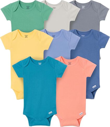 Gerber Baby Boys' 8-pack Short Sleeve Onesies Bodysuits in Kuwait