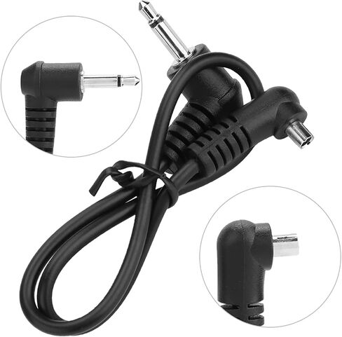 3.5mm Flash Sync Cable, Professional PC Sync Cord with Screw Lock for Studio Flash Triggers, Stable Connection, Lightweight and Durable in Saudi Arabia