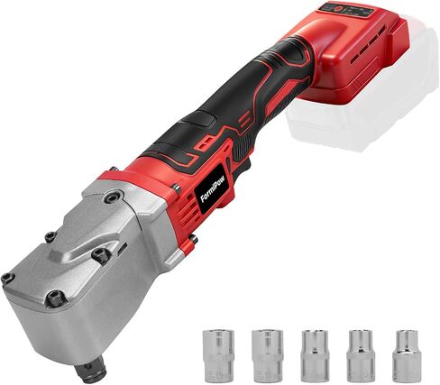 Right Angle Impact Wrench for Milwaukee M18 Battery (No Battery) | 1/2" Square Drive, 280Nm, 2-Speed Control, Cordless Design, LED Light, Safety Lock, Includes 5 Sockets for Tight Spaces in Kuwait