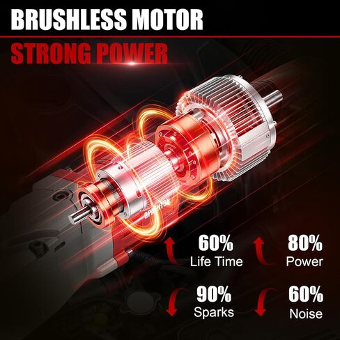 Right Angle Impact Wrench for Milwaukee M18 Battery (No Battery) | 1/2" Square Drive, 280Nm, 2-Speed Control, Cordless Design, LED Light, Safety Lock, Includes 5 Sockets for Tight Spaces in Kuwait