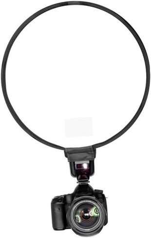 Mikikit Portable Foldable Photography Softbox Lamp Shade for DSLR Flash Round Design Light Diffuser Easy to Install and Move Cover in Kuwait