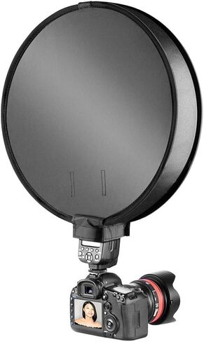 Mikikit Portable Foldable Photography Softbox Lamp Shade for DSLR Flash Round Design Light Diffuser Easy to Install and Move Cover in Kuwait