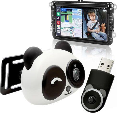 Baby Car Camera,Car Camera for Baby,Wireless CarPlay Adapter with 1080P, HD Night Vision, 150° Wide Angle, Real-Time Rear Seat Monitor, Easy Installation in Saudi Arabia