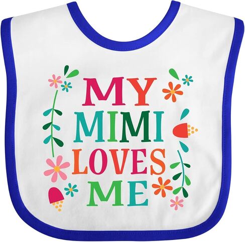 inktastic My Mimi Loves Me Girls Outfit Baby Bib in Saudi Arabia