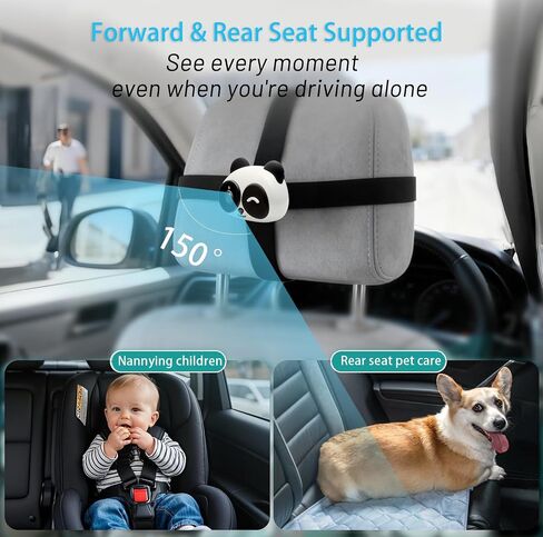 Baby Car Camera,Car Camera for Baby,Wireless CarPlay Adapter with 1080P, HD Night Vision, 150° Wide Angle, Real-Time Rear Seat Monitor, Easy Installation in Saudi Arabia