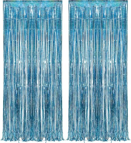 Orange Tinsel Curtain Party Backdrop - GREATRIL Foil Fringe Curtain Party Streamers for Fall/Thanksgiving Day/Birthdays/Doorway/Easter/Coco Theme/Day of The Dead Party Decorations 2 Packs in Saudi Arabia