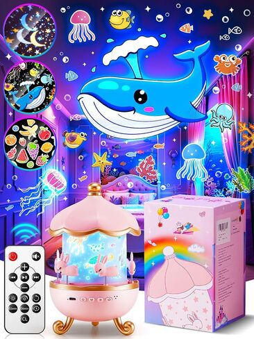 Sensory Toys for Kids with Autism, 15 Soothing Sounds+15 Films+ 315 Colors Night Light Projector, 360°+Easy Remote Control+Rechargeable Sensory lamp, Musical Sensory Toys for Sensory Room Must Haves in Saudi Arabia