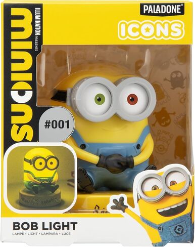 Paladone Minions Bob Mini 3D Icon Light, Officially Licensed 3D Figurine LED Lamp Collectible for Kids, Bedroom & Home Décor, Film Merchandise | 9.5cm Bob Character Light • Soft LED Glow • Battery Powered Collectible Bedroom Décor in Saudi Arabia