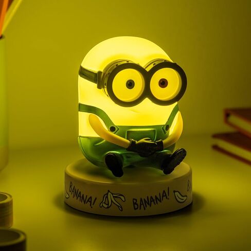 Paladone Minions Bob Mini 3D Icon Light, Officially Licensed 3D Figurine LED Lamp Collectible for Kids, Bedroom & Home Décor, Film Merchandise | 9.5cm Bob Character Light • Soft LED Glow • Battery Powered Collectible Bedroom Décor in Saudi Arabia