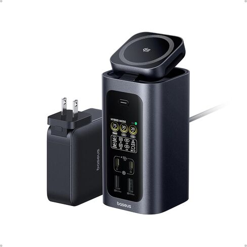 Baseus Spacemate RD1 Pro 15 in 1 Docking Station, Dual Monitor, 160W Max Output for 4 Devices, 4K@120Hz HDMI, 10Gbps USB-C, 25W Qi2.2 Wireless Charging, GaN Power for Windows Laptops (Dell/HP/Lenovo) in Saudi Arabia