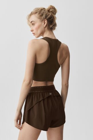 Alo Yoga Aspire Tank - Espresso/White in Kuwait