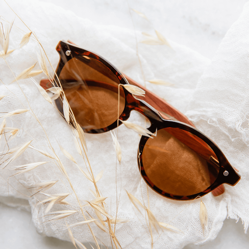 Capelle Miami Alona - Wood and Bio Acetate Sunglasses in Kuwait