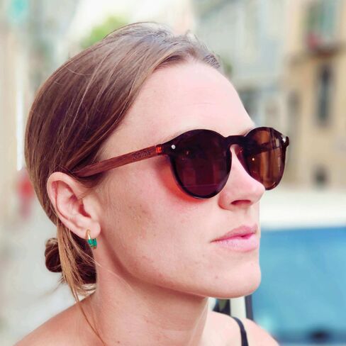 Capelle Miami Alona - Wood and Bio Acetate Sunglasses in Kuwait