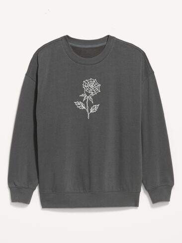 Old Navy SoComfy Oversized Crew-Neck Sweatshirt - Stainless Steel in Kuwait