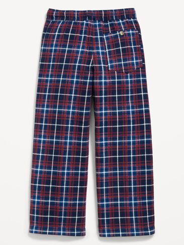 Old Navy Pull-On Baggy Plaid Flannel Pants for Boys - Burgundy Tartan in Kuwait