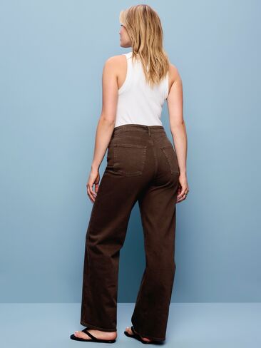 Old Navy Extra High-Waisted Wide-Leg Jeans - Earthen in Kuwait