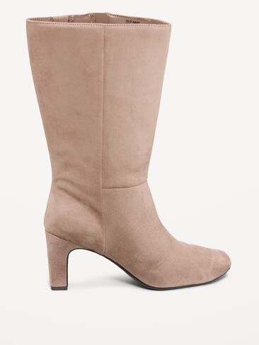 Old Navy Mid-Calf Square-Toe Boot for Women - Chocolate Malted in Kuwait