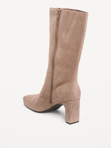 Old Navy Mid-Calf Square-Toe Boot for Women - Chocolate Malted in Kuwait