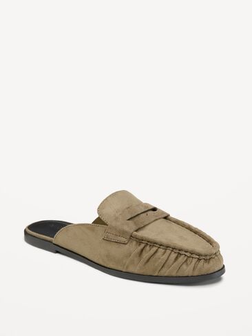Old Navy Loafer Mule Shoes for Women - Olive in Kuwait