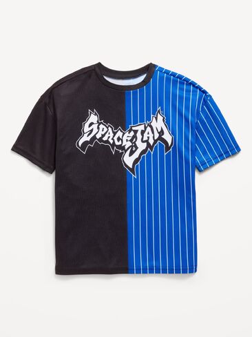 Old Navy Space Jam™ Oversized Mesh Graphic T-Shirt for Boys - Black Jack in Kuwait
