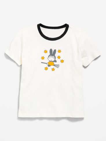 Old Navy Miffy™ Graphic Ringer T-Shirt for Girls - Sea Salt in Kuwait
