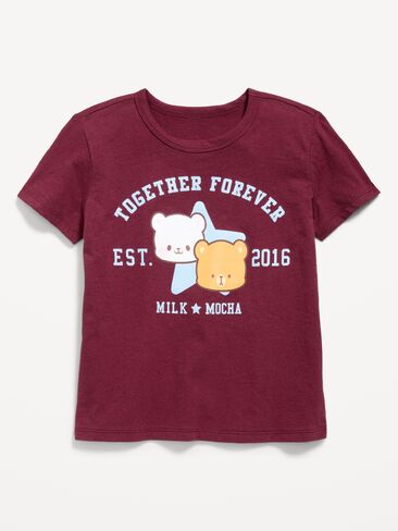 Old Navy Milk and Mocha™ Graphic T-Shirt for Girls - Red Lacquer in Kuwait