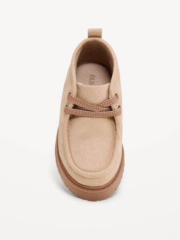 Old Navy Faux-Suede Derby Boots for Toddler - Taupe in Kuwait