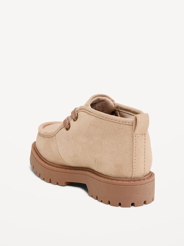 Old Navy Faux-Suede Derby Boots for Toddler - Taupe in Kuwait