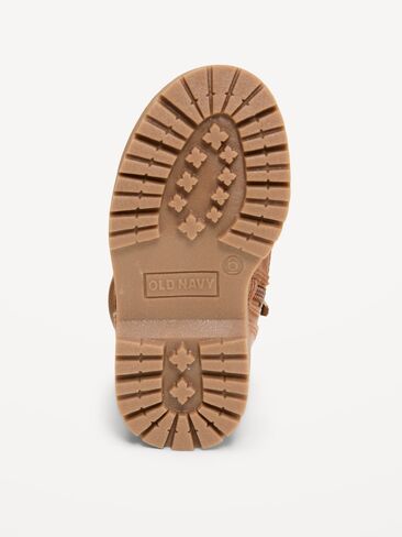 Old Navy Faux-Leather Work Boots for Toddler Boys - Brown in Kuwait