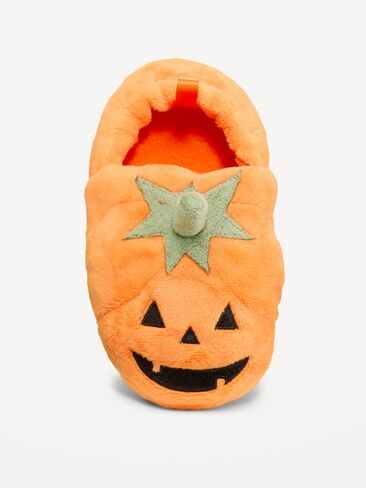 Old Navy Velour Pumpkin Slippers for Toddler - Enlightened Orange in Kuwait