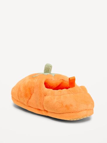 Old Navy Velour Pumpkin Slippers for Toddler - Enlightened Orange in Kuwait