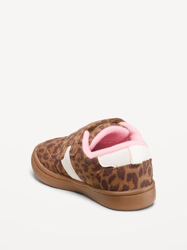 Old Navy Double Secure-Strap Faux-Suede Sneakers for Toddler Girls - Leopard in Kuwait