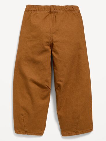 Old Navy Super Baggy Heart-Pocket Barrel-Leg Jeans for Toddler Girls - Brown in Kuwait