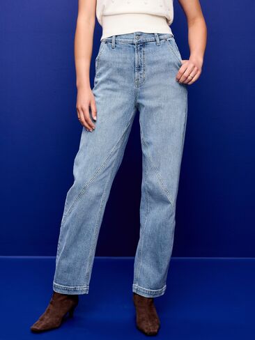 Old Navy High-Waisted Baggy Barrel Jeans - Vintage Surf in Kuwait
