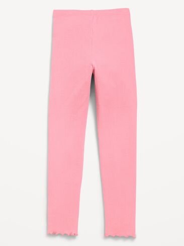 Old Navy Ribbed Lettuce-Edge Leggings for Girls - Pressed Flower in Kuwait