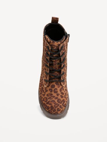 Old Navy Faux-Suede Combat Boots for Toddler Girls - Leopard in Kuwait
