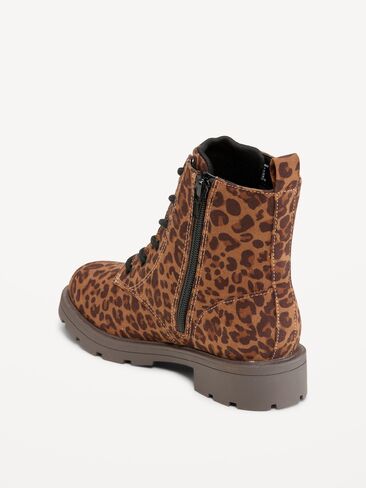Old Navy Faux-Suede Combat Boots for Toddler Girls - Leopard in Kuwait