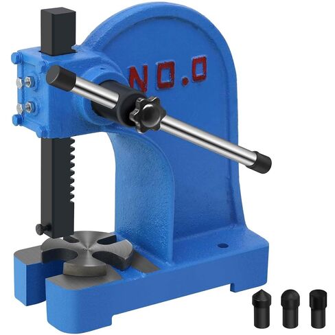 1 Ton Manual Arbor Press,5.5" Maximum Height Heavy Duty Cast Iron Desktop Punch Press Machine, for Riveting Punching Holes in Kuwait