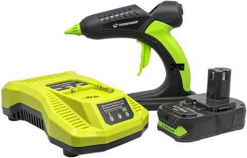 Surebonder 18V Ryobi Battery Powered Fully Cordless Hot Glue Gun, Professional, Full Size for DIY, Crafting, Repairs, 60 Watt, Battery and Charger NOT Included - Tool Only in Kuwait