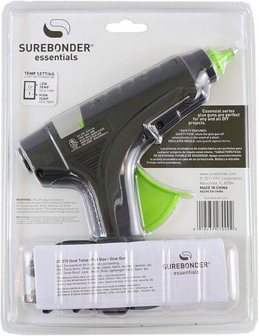 Surebonder Hot Glue Gun Full Size, Dual Temperature 40W Glue Gun for DIY, Craft, & Home Repair, Uses 7/16" Glue Sticks, Black in Kuwait