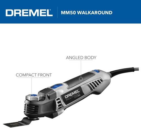 Dremel Multi-Max MM50 5 Amp Oscillating Multi Tool Kit with Variable Speed, Corded Power, 16 Multitool Accessories and Storage Bag- Ideal for Metal & Wood Cutting, Sanding, and Box Cutouts in Kuwait
