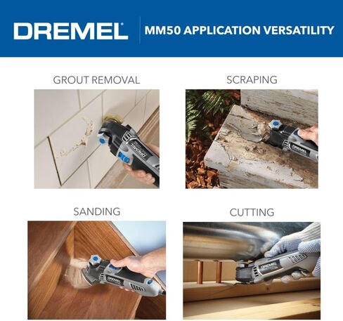 Dremel Multi-Max MM50 5 Amp Oscillating Multi Tool Kit with Variable Speed, Corded Power, 16 Multitool Accessories and Storage Bag- Ideal for Metal & Wood Cutting, Sanding, and Box Cutouts in Kuwait