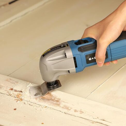 Oscillating Tool, 1.5A Oscillating Multi Tool with with 3° Oscillation Angle, 12 Piece Accessories Scraping, Grinding, Sanding, Cutting | 3° Oscillation Angle, 22000 OPM, Soft Rubber Grip, Compact Design, Versatile Power Tool for Home Improvement, Woodwor in Kuwait
