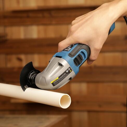 Oscillating Tool, 1.5A Oscillating Multi Tool with with 3° Oscillation Angle, 12 Piece Accessories Scraping, Grinding, Sanding, Cutting | 3° Oscillation Angle, 22000 OPM, Soft Rubber Grip, Compact Design, Versatile Power Tool for Home Improvement, Woodwor in Kuwait
