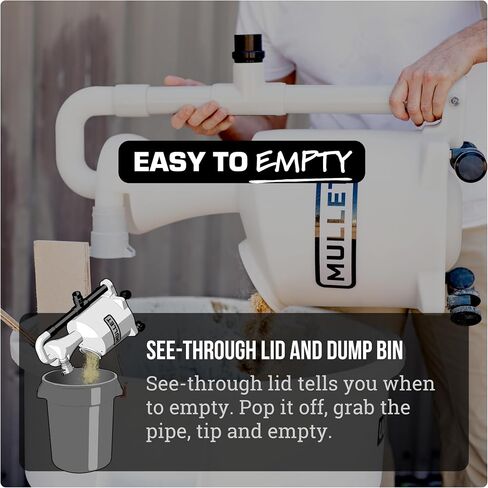 Mullet Cyclone Dust Collector, High-Speed Separator for Shop Vac | Reduce Clogged Filters, Cut-to-Fit PVC Fits Any Shop Vac, Separates Fine Dust & Heavy Debris in Kuwait