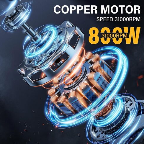 TEENO Wood Router, 6.5Amp 1.25HP Wood Routers for Woodworking, 800W Hand Wood Router Tool, 31000R/MIN Compact Edge Trimmer with 15 1/4" Router Bit Set in Kuwait