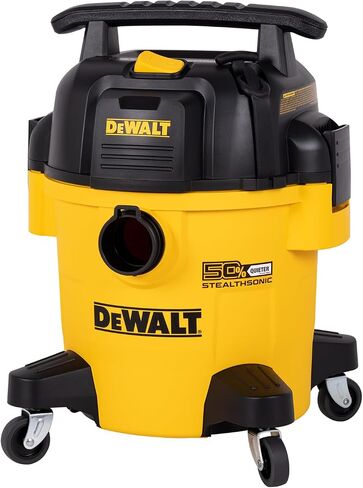 DEWALT STEALTHSONIC 5 Gallon Ultra Quiet Wet Dry Shop Vac DXV05P-QT | 4 Peak HP Powerful Suction, Quiet Operation, Long-Lasting Performance, Complete Accessory Kit for Garage, Workshop, Jobsite in Kuwait