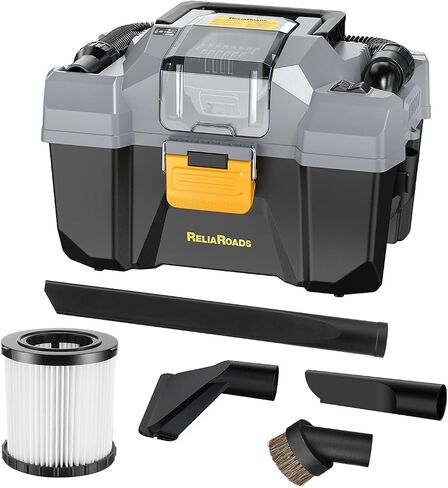 20V Cordless Vacuum Cleaner-Wet/Dry Shop Vac,2.6 Gallon Capacity,Compatible with DeWALT Batteries (Bare Tool - No Battery & No Charger),Ideal for Cleaning Car,Home Spaces,and Workshops RCSV-20 in Kuwait