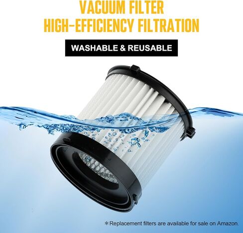 20V Cordless Vacuum Cleaner-Wet/Dry Shop Vac,2.6 Gallon Capacity,Compatible with DeWALT Batteries (Bare Tool - No Battery & No Charger),Ideal for Cleaning Car,Home Spaces,and Workshops RCSV-20 in Kuwait