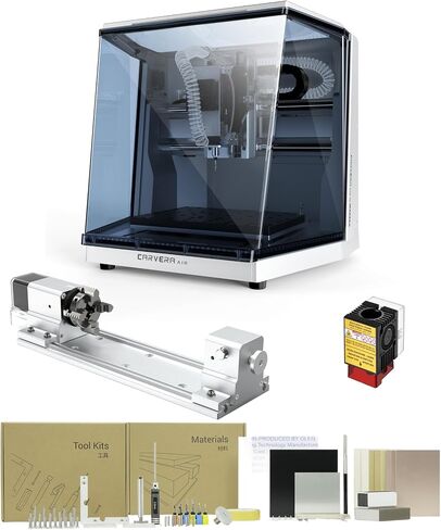 Carvera Air Desktop CNC Machine, Enclosed Mini Mill with Makera CAM | High-precision CNC, Makera Studio software, and Makerables community to simplify CNC learning and creation Metal Wood PCB in Kuwait